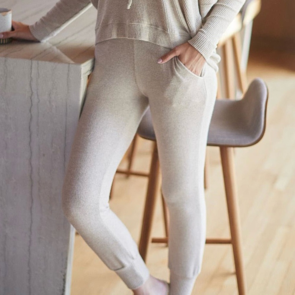 SUNDoWN by River+Sky pant jogger luxury gray GREY -made in USA-Modal sparkl XS/S